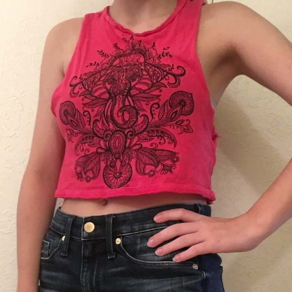 Pink crop top
